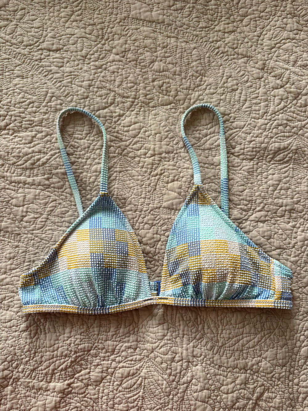 NWOT Aerie plaid adjustable bikini top